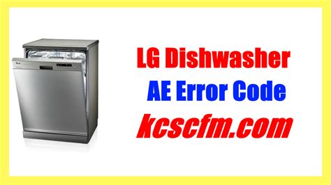 lg ae error code dishwasher|LG Dishwasher – Error Code List 